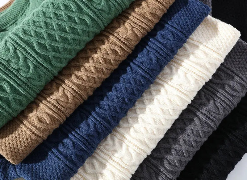 Suéter de Cuello Redondo para Hombre | Tejido Texturizado Suave en Gris