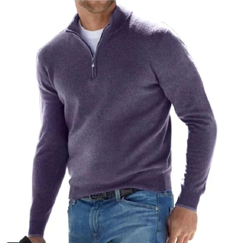 Suéter Hombre Semi-Zip | Casual y Cálido