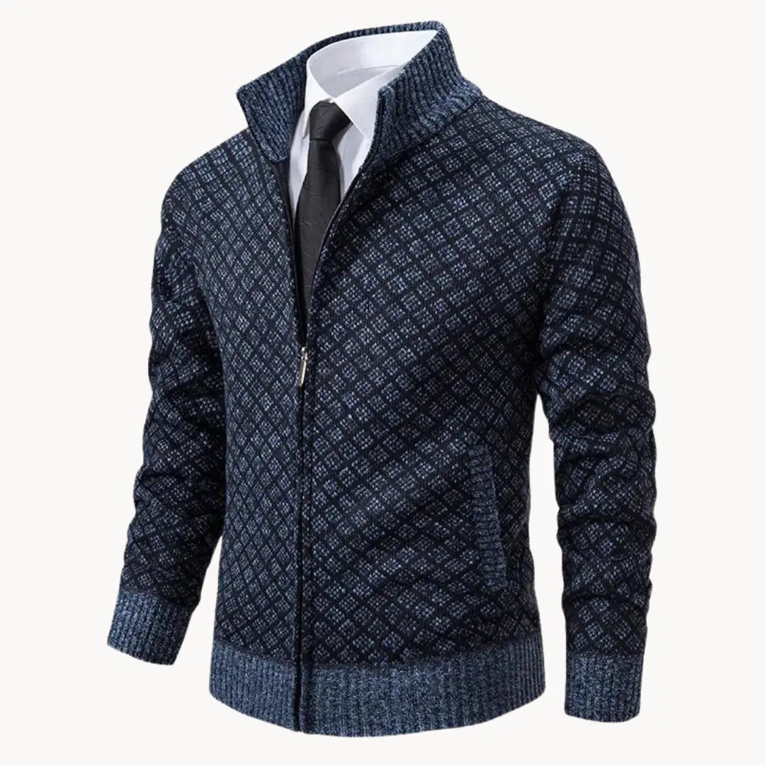 Chaqueta de Suéter con Cremallera Completa para Hombre