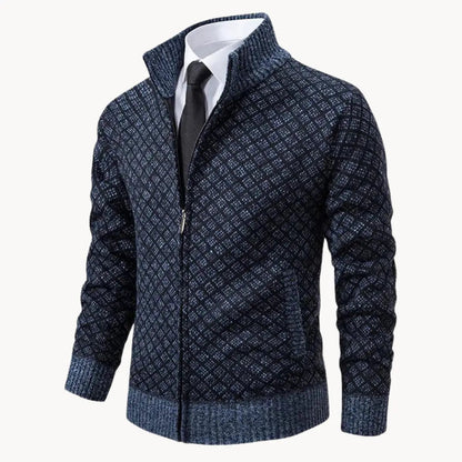 Chaqueta de Suéter con Cremallera Completa para Hombre