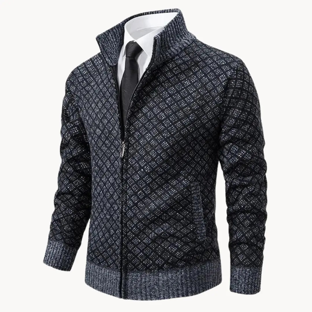 Chaqueta de Suéter con Cremallera Completa para Hombre