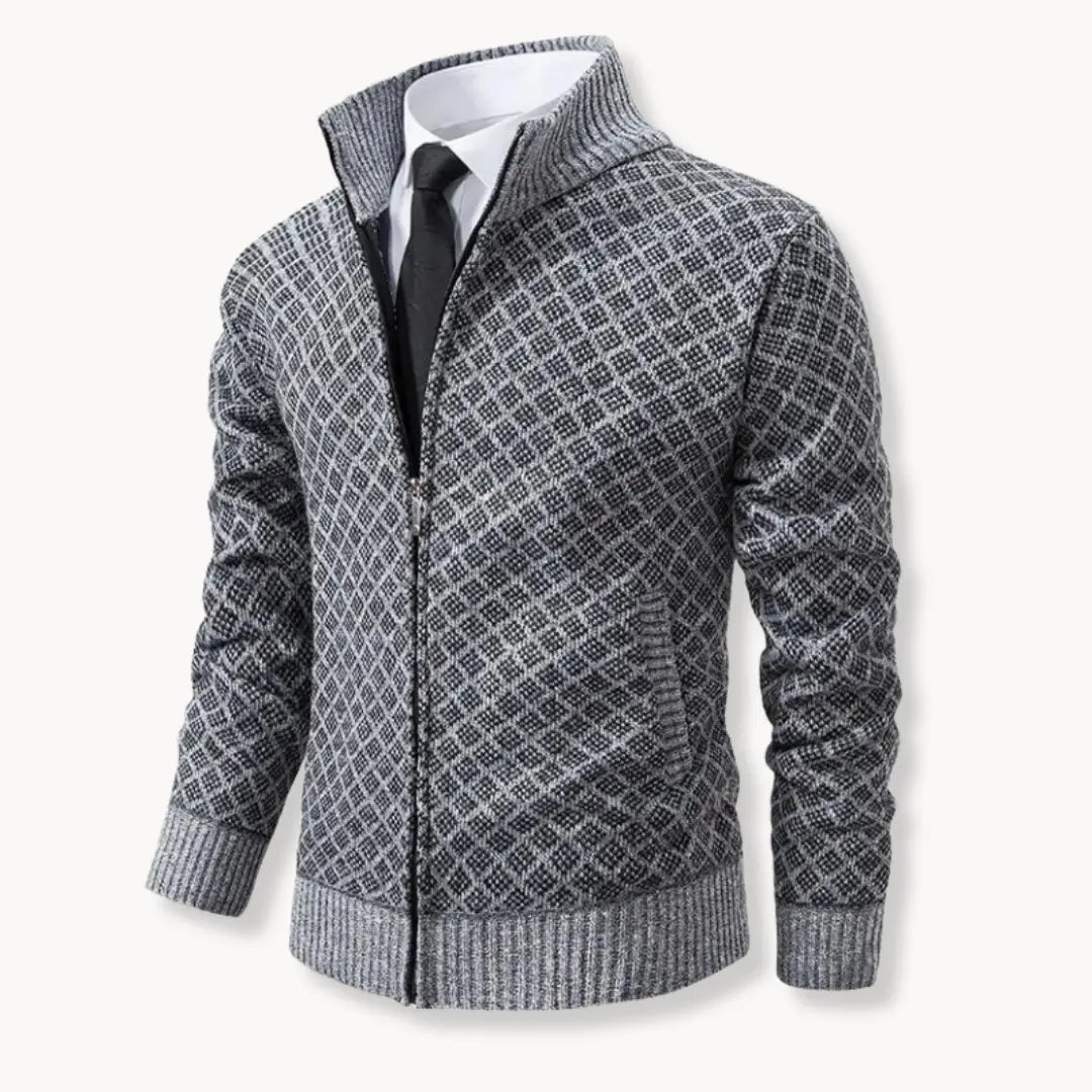 Chaqueta de Suéter con Cremallera Completa para Hombre