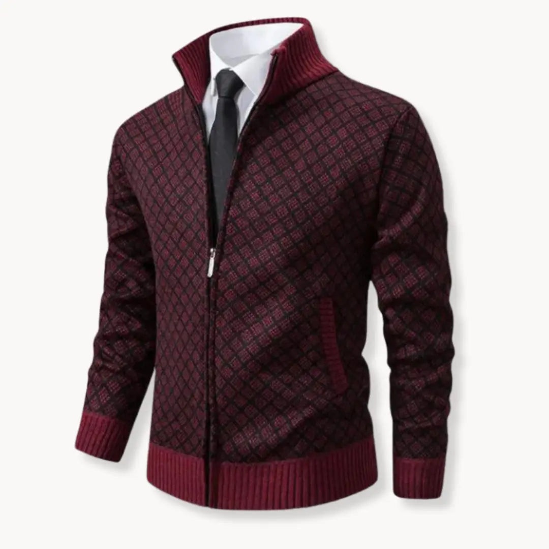 Chaqueta de Suéter con Cremallera Completa para Hombre