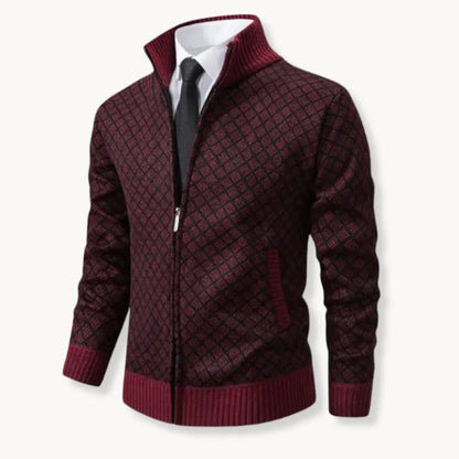 Chaqueta de Suéter con Cremallera Completa para Hombre