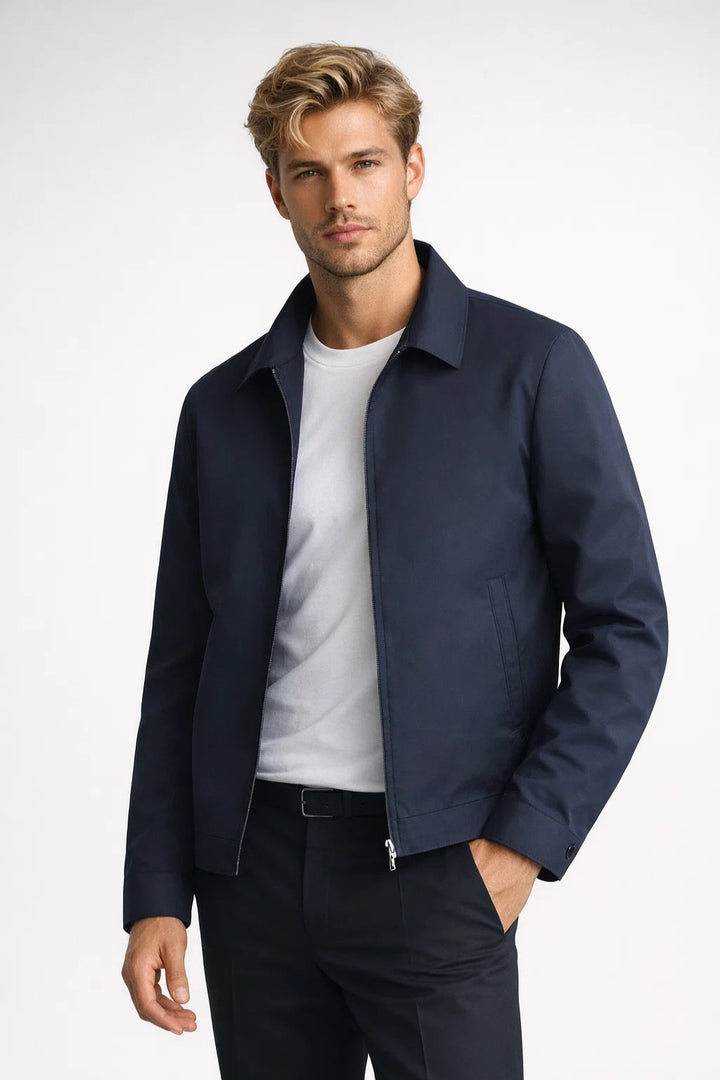 Jachetă bărbați business casual și minimalistă cu căptușeală în carouri pentru primăvară