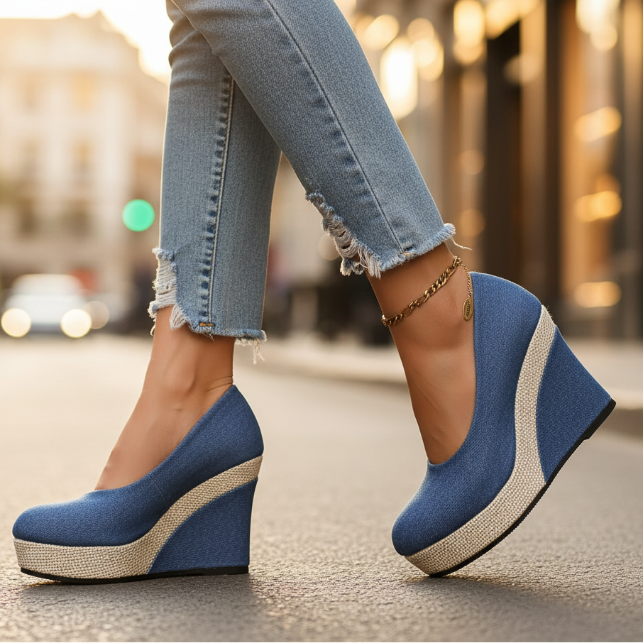 Dámské boty na klínku | Pohodlný slip-on design s lehkou platformou a prodyšným materiálem na celý den