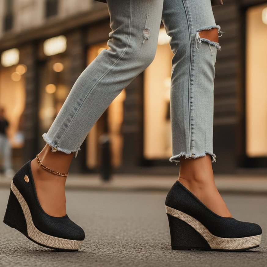 Dámské boty na klínku | Pohodlný slip-on design s lehkou platformou a prodyšným materiálem na celý den