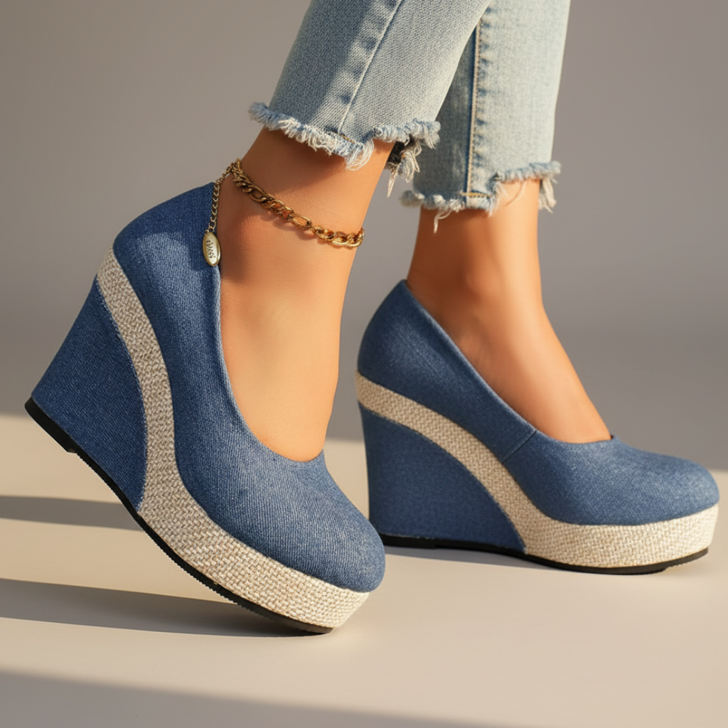 Dámské boty na klínku | Pohodlný slip-on design s lehkou platformou a prodyšným materiálem na celý den