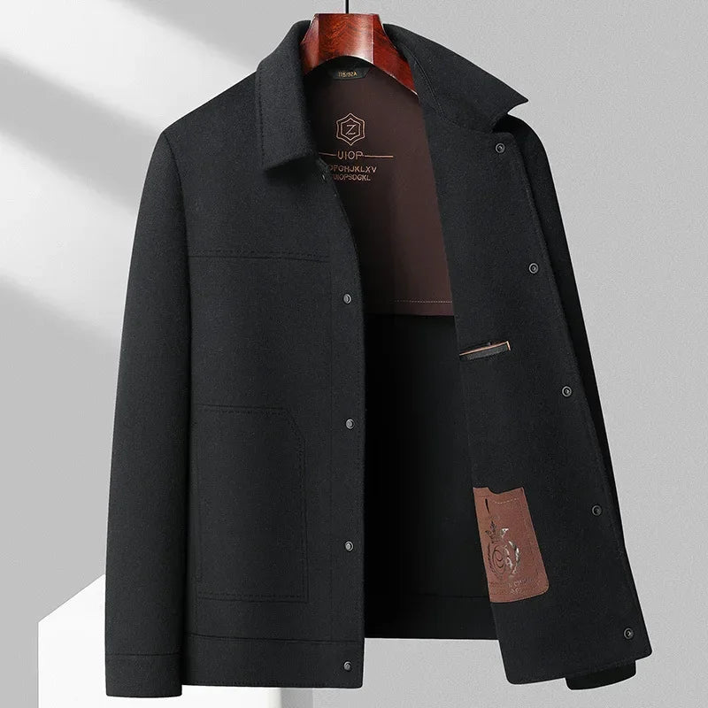 Chaqueta de Mezcla de Lana para Hombre | Diseño Clásico Elegante