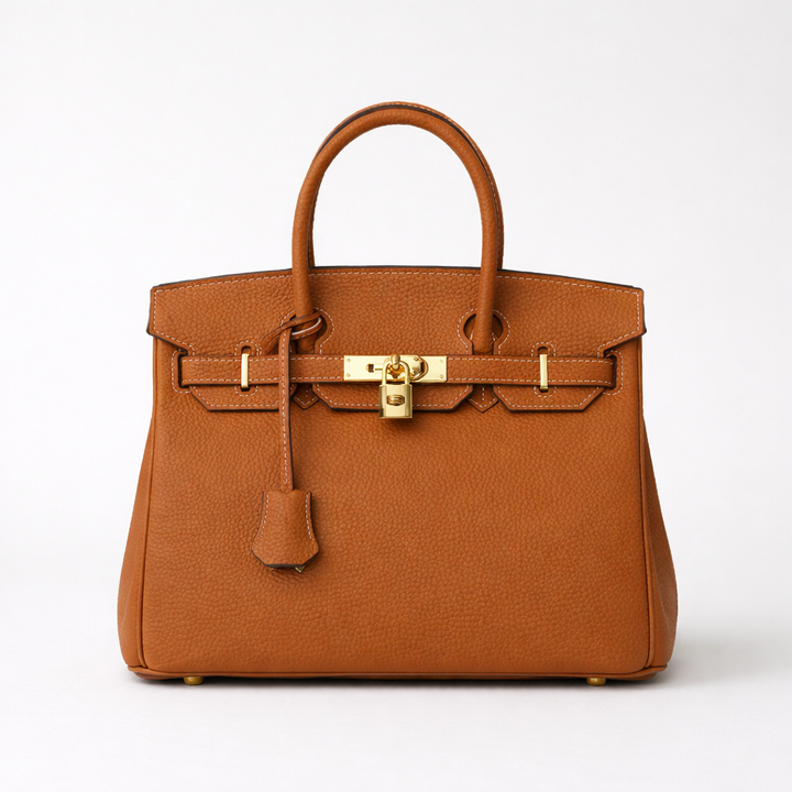 Τσάντα χειρός για γυναίκα με δομημένο σχήμα και επάνω λαβές