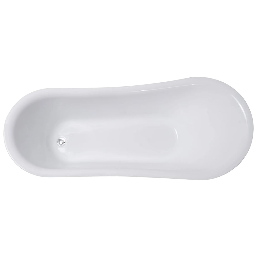 Lykke Badewanne mit Füen Nordic Deluxe 1700x750x730mm, Wei