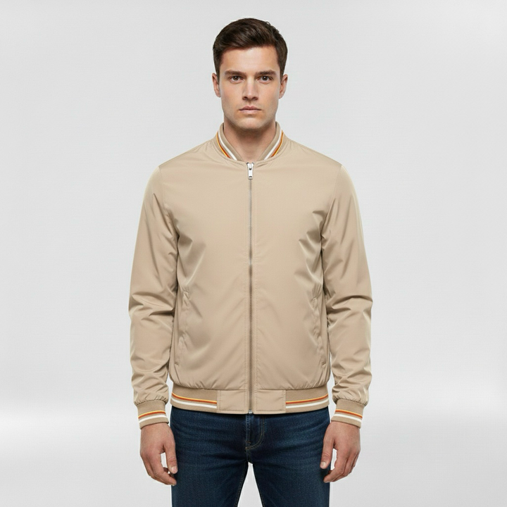 Kurtka bomberka z przednim zamkiem błyskawicznym na co dzień Smart Casual Wear