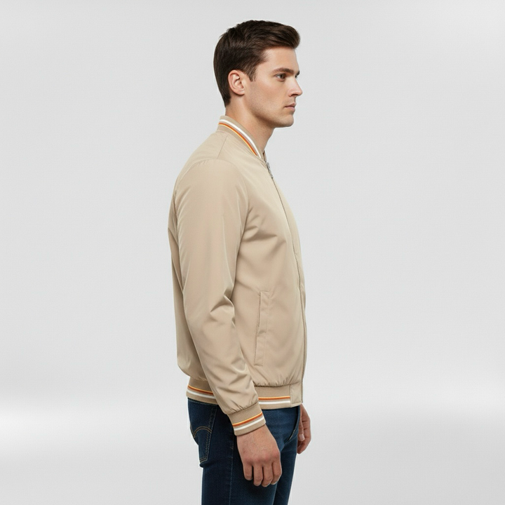 Kurtka bomberka z przednim zamkiem błyskawicznym na co dzień Smart Casual Wear