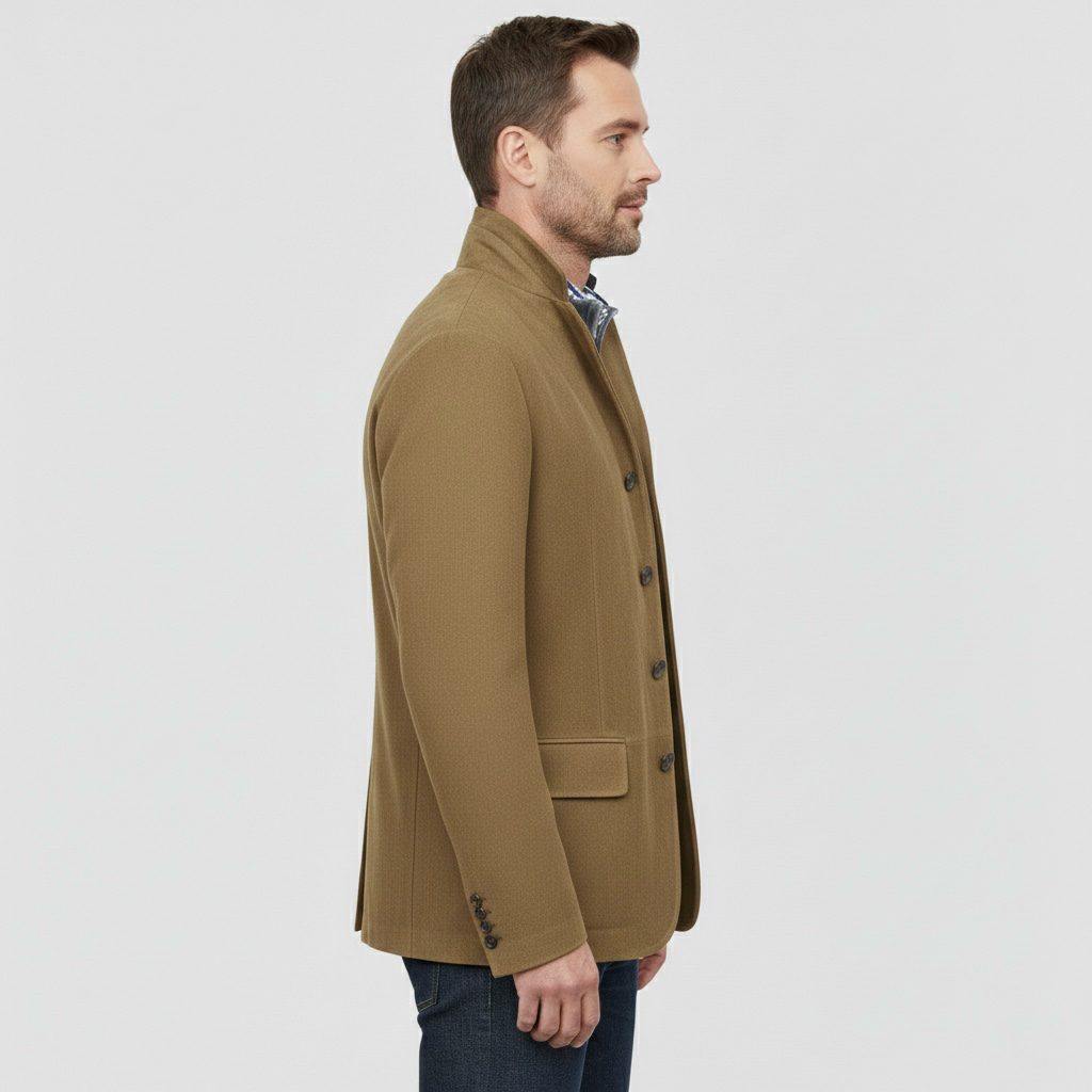 Ανδρικό casual σακάκι με απλή κουμπωτή σειρά για καθημερινή κομψή χρήση