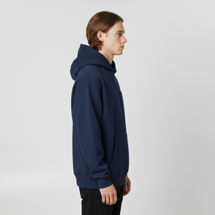 Hanorac cu glugă pentru bărbați cu buzunar frontal pentru uz cotidian neoficial