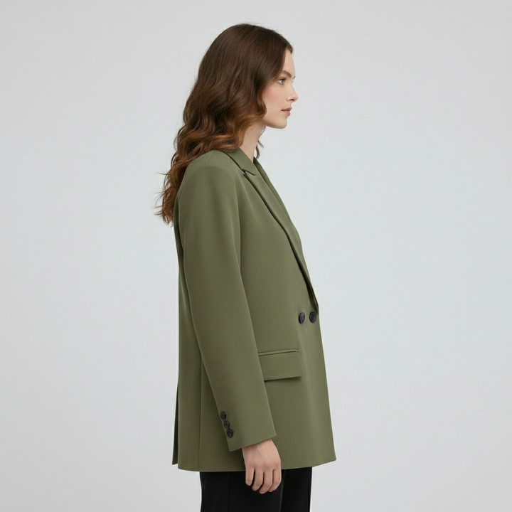 Blazer a doppio petto da donna con taglio aderente per un abbigliamento elegante