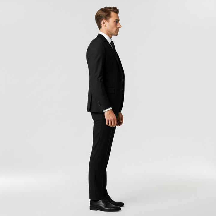 Férfi 3 részes formális öltöny zakóval, mellénnyel és nadrággal