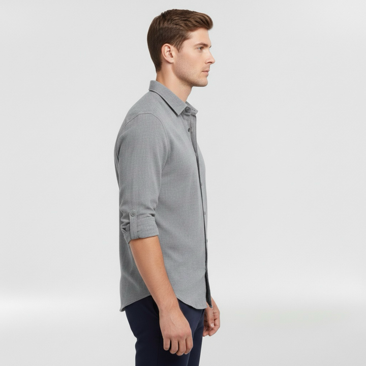 Hemd mit langen Ärmeln und Knopfleiste für Herren, ideal für den Alltag