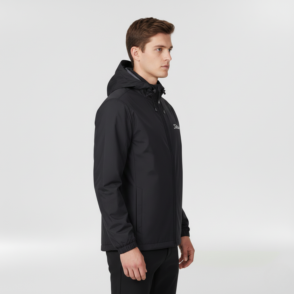 Wodoodporna kurtka z kapturem dla mężczyzn, na co dzień i na zewnątrz jesienią