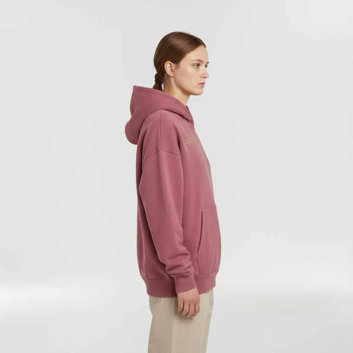 Dámska mikina s kapucňou v nadrozmernom štýle s predným vreckom