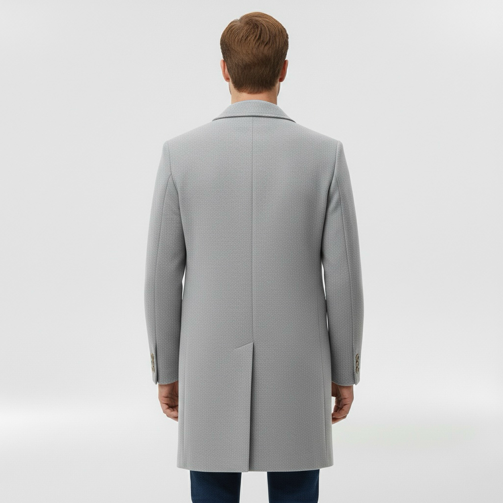 Trenchcoat für Herren mit Knöpfen für elegante Alltagsmäntel