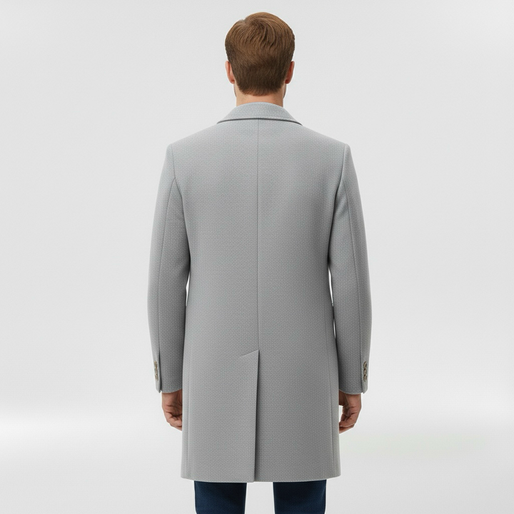 Trenchcoat für Herren mit Knöpfen für elegante Alltagsmäntel