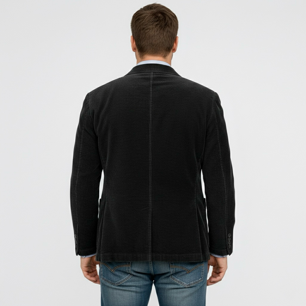 Sacou bărbați din catifea cu rever și nasturi