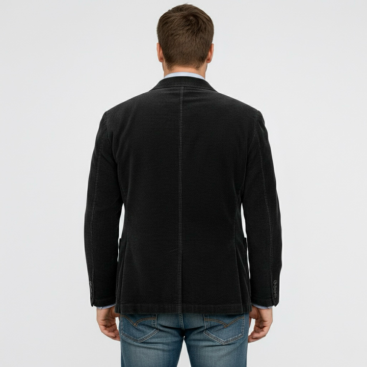 Sacou bărbați din catifea cu rever și nasturi