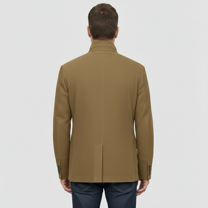 Ανδρικό casual σακάκι με απλή κουμπωτή σειρά για καθημερινή κομψή χρήση