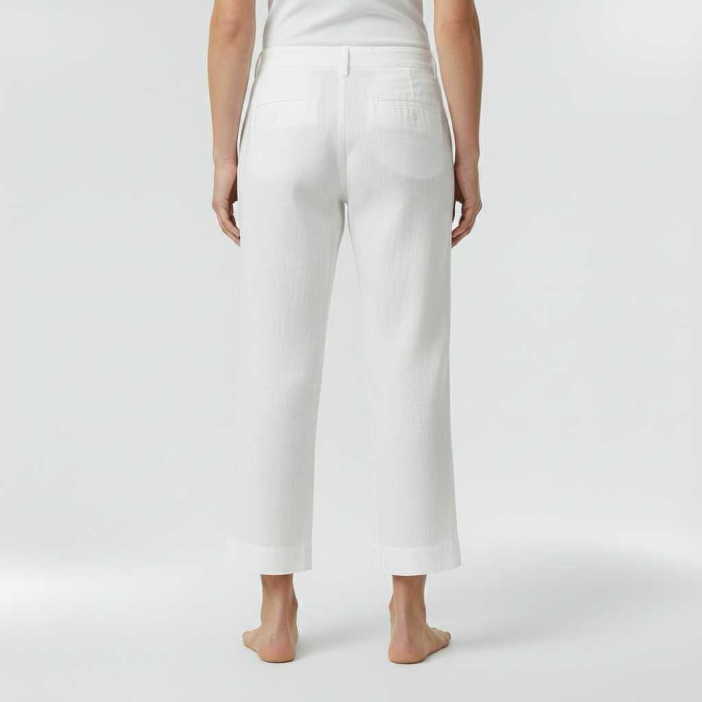 Pánské lněné kalhoty rovného střihu pro každodenní nošení