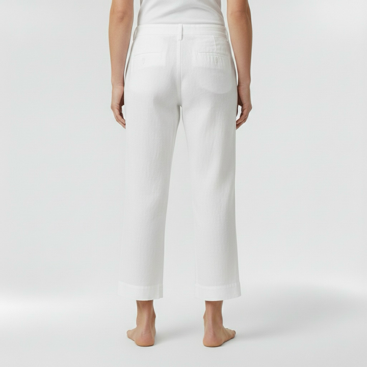 Pánské lněné kalhoty rovného střihu pro každodenní nošení