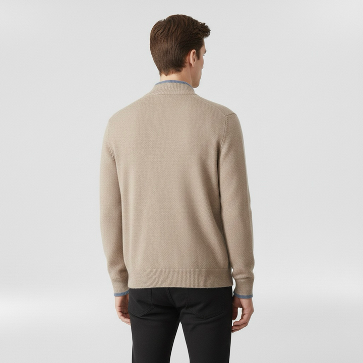 Pánská bavlněná bunda na zip pro vrstvení v chytrém neformálním stylu