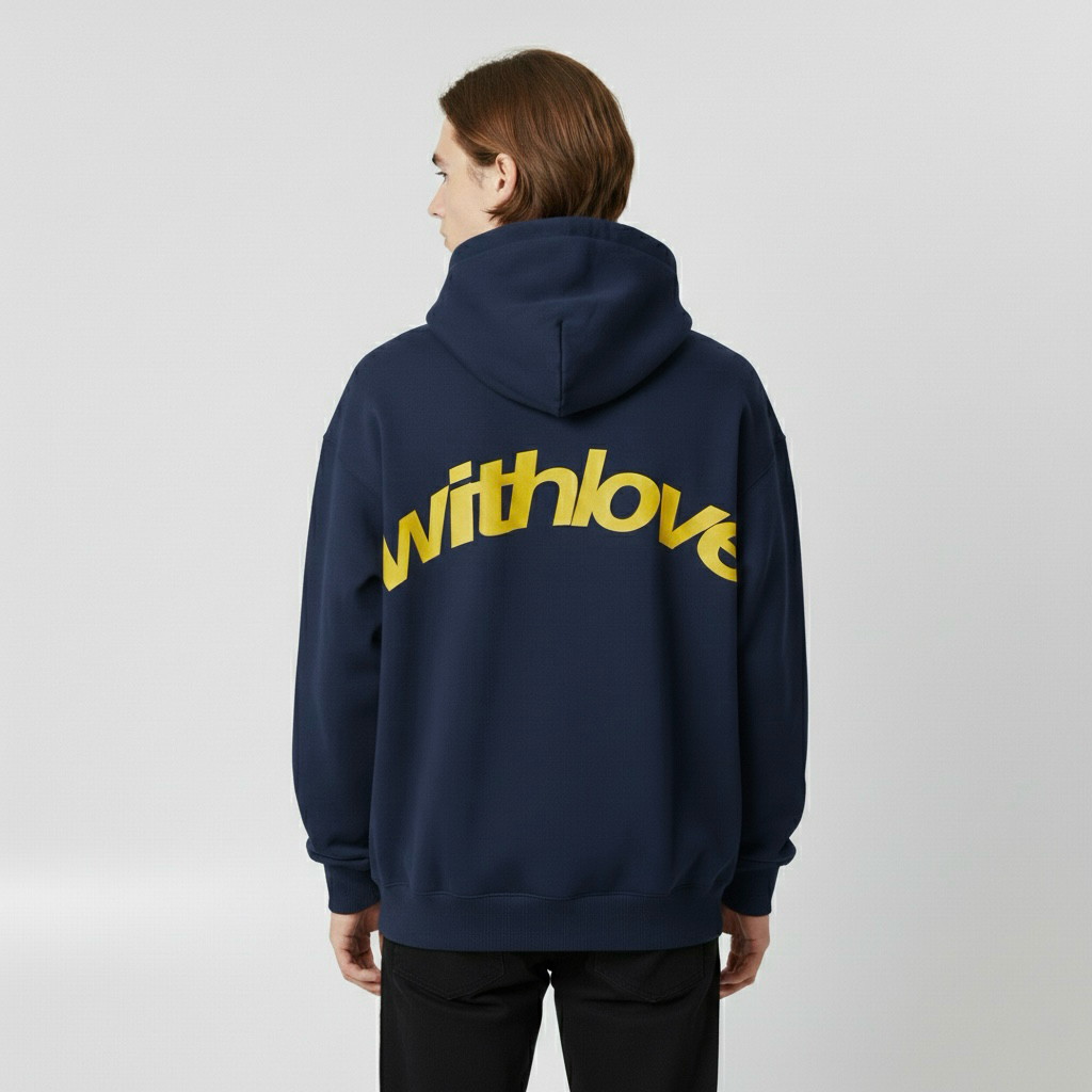 Hanorac cu glugă pentru bărbați cu buzunar frontal pentru uz cotidian neoficial