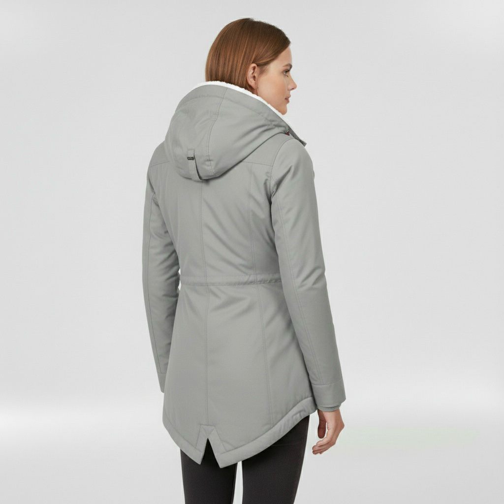 Parka invernale da donna con cappuccio per uso quotidiano e all'aperto