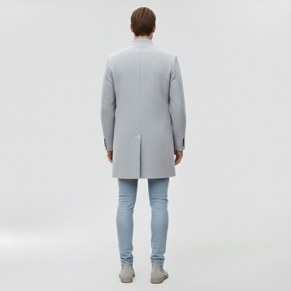 Μακρύ παλτό για άνδρες για επίσημη καθημερινή εμφάνιση σε δροσερό καιρό