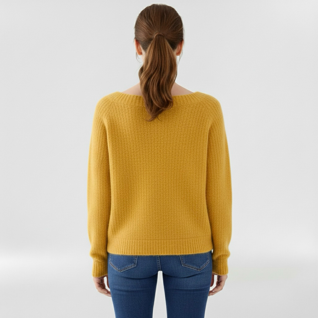 Dámský svetr s kulatým výstřihem a dlouhými rukávy pro každodenní nošení