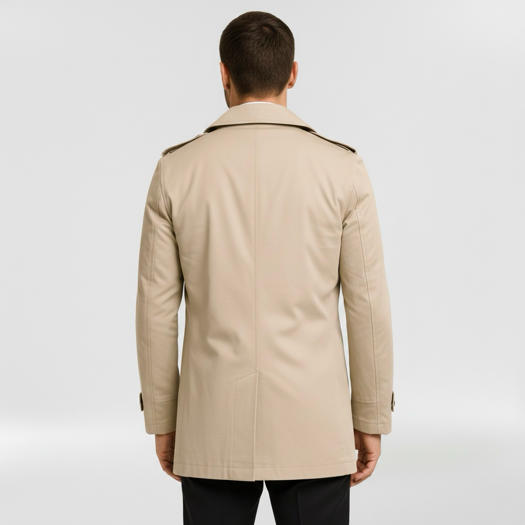 Płaszcz męski z kołnierzem z klapą do eleganckiej i codziennej odzieży wierzchniej