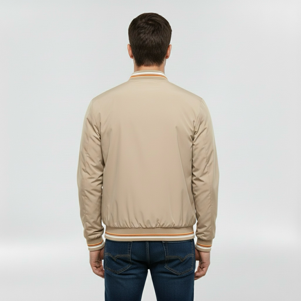 Kurtka bomberka z przednim zamkiem błyskawicznym na co dzień Smart Casual Wear