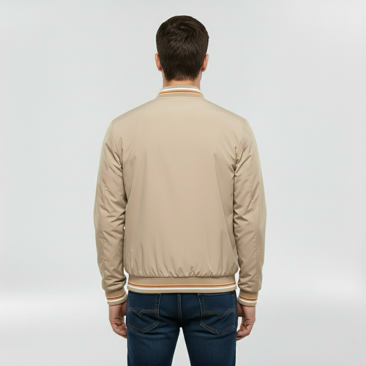 Kurtka bomberka z przednim zamkiem błyskawicznym na co dzień Smart Casual Wear