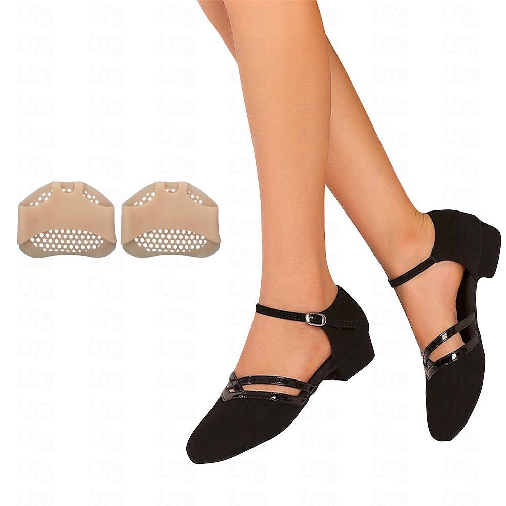 Chaussures de danse modernes noires pour femme - Légères, flexibles et confortables en daim de haute qualité