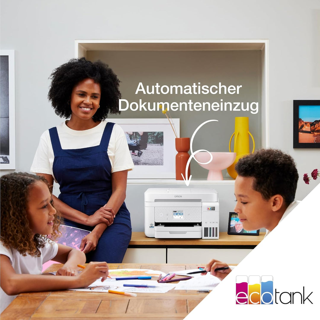 Epson EcoTank ET-4800 A4-Multifunktions-Wi-Fi-Tintentankdrucker, mit einem im Lieferumfang enthaltenen Vorrat an Tinten bis zu 3 Jahren