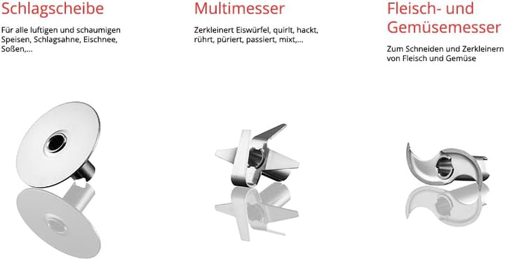 ESGE Zauberstab M 200 BBQ 98215 Stabmixer schwarz, Pürierstab, Handmixer, Profi, inkl. Zubehör, bis zu 17.000 U/Min, 200 Watt, Ergonomisches Griffdesign, Twinschalter, Aufsteckzentrierung, AC-Motor