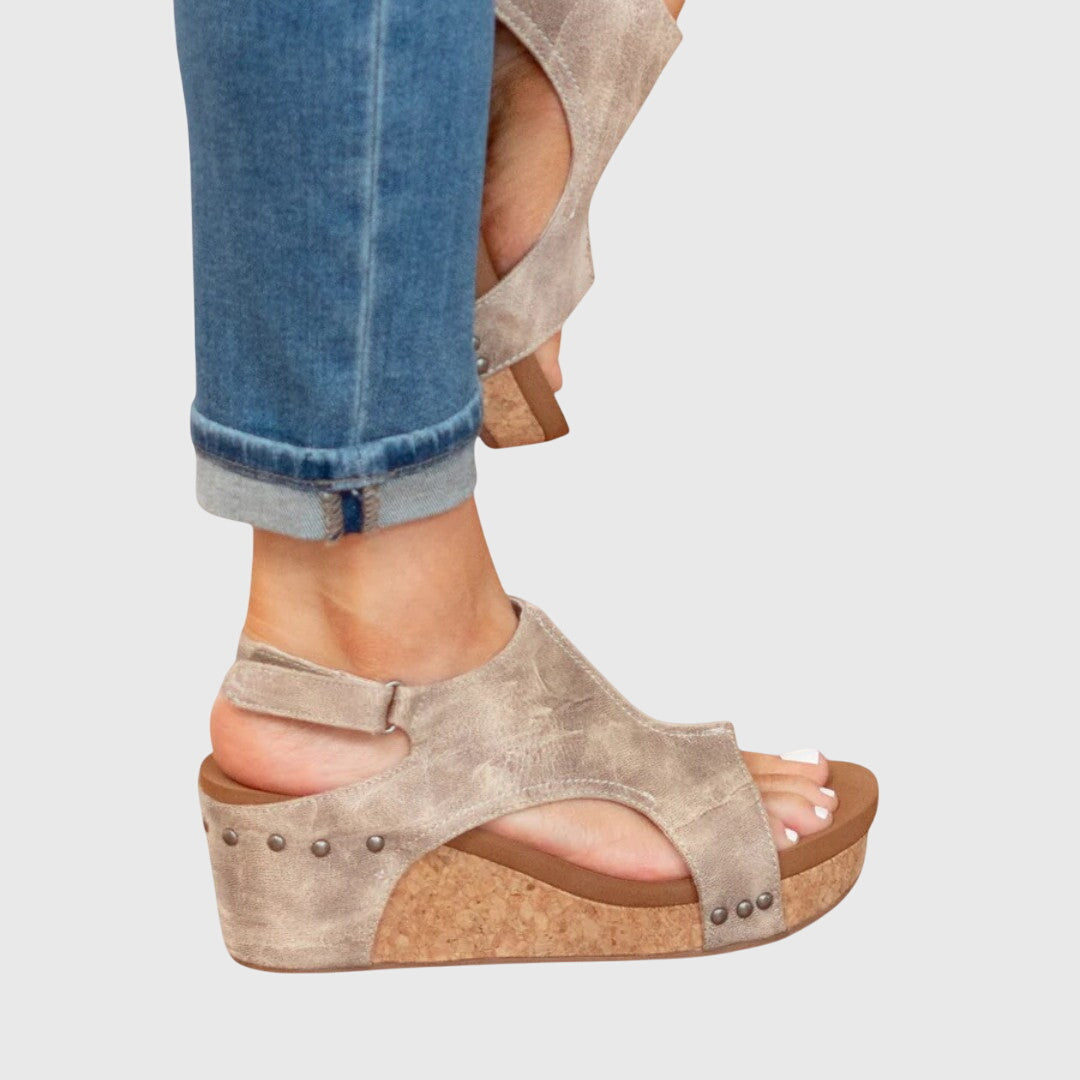 Sandalias Planas Cómodas para Mujer con Cuña Ligera y Hebilla Ajustable | Calzado de Verano Versátil y Ergonómico para Diario
