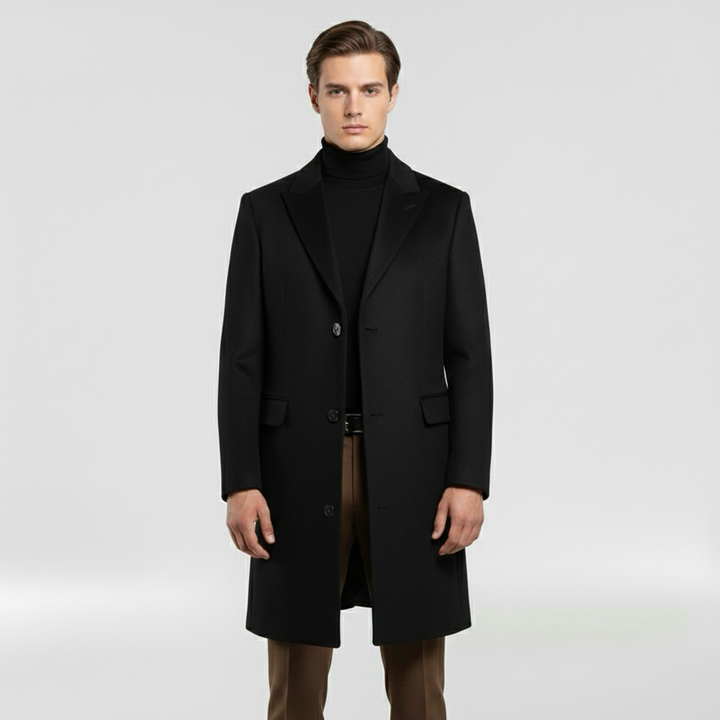 Klasický plášť pro elegantní a neformální zimní a pracovní soupravy