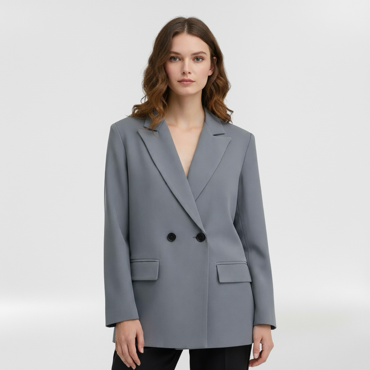 Blazer a doppio petto da donna con taglio aderente per un abbigliamento elegante