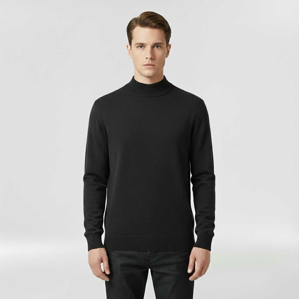 Lekki dzianinowy sweter z okrągłym dekoltem do codziennego użytku