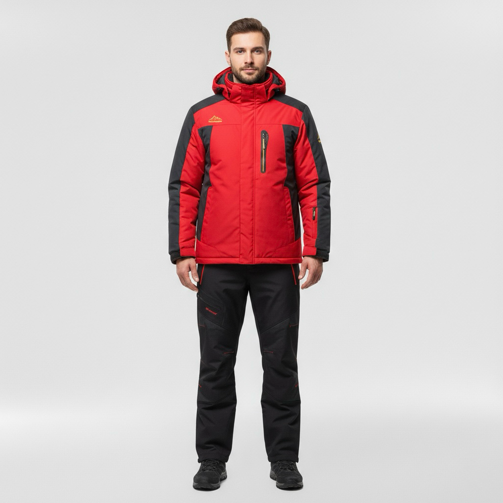 Sada zimní bundy a kalhot pro muže na sníh a chlad