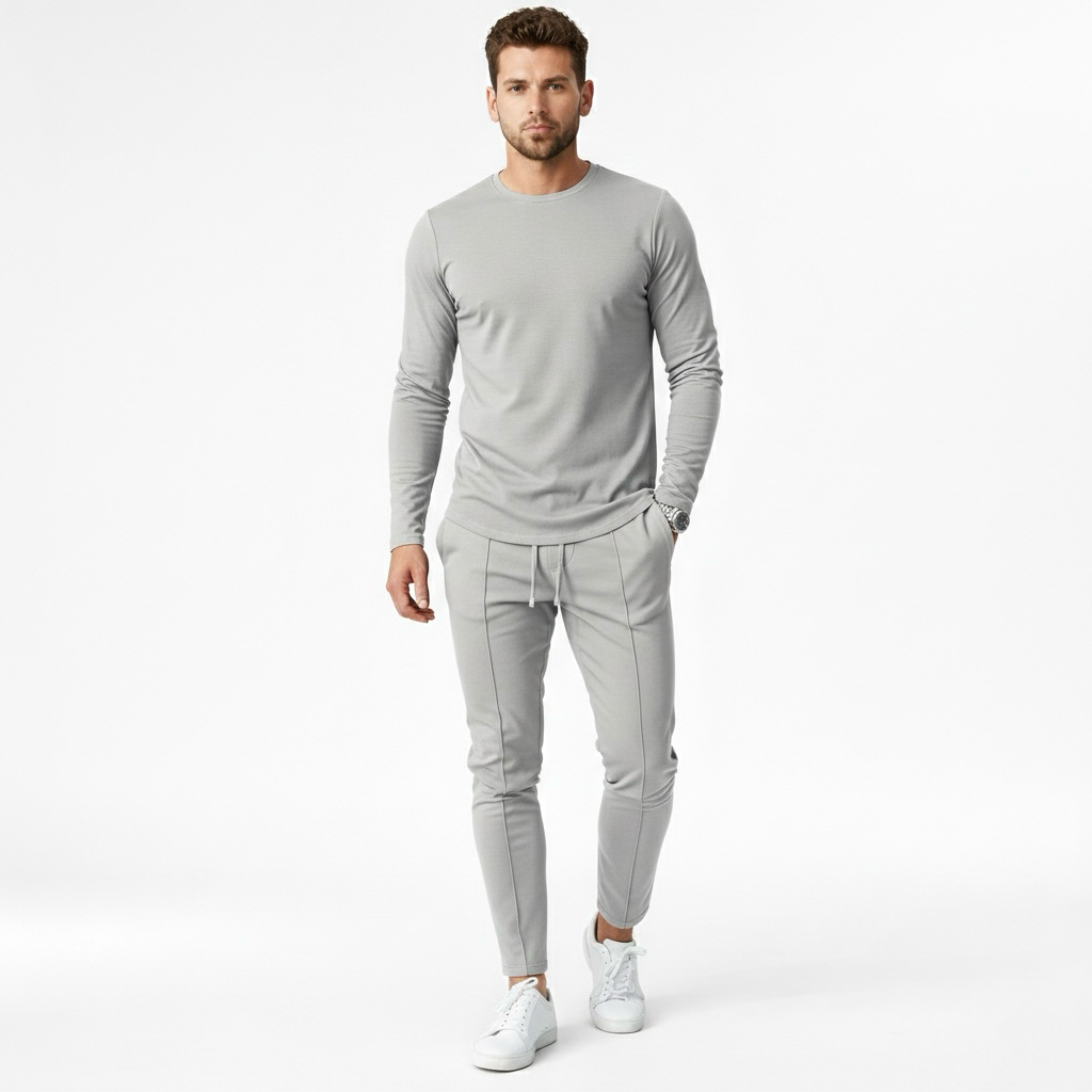 Conjunto de chándal para hombre con sudadera y joggers para una comodidad informal