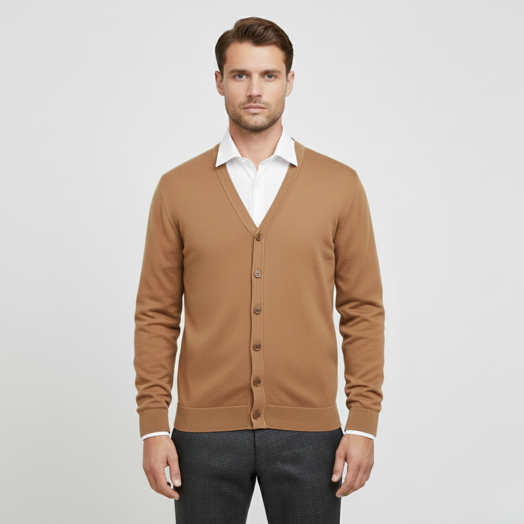 Cardigan cu nasturi pentru bărbați, pentru stil smart casual și utilizare zilnică