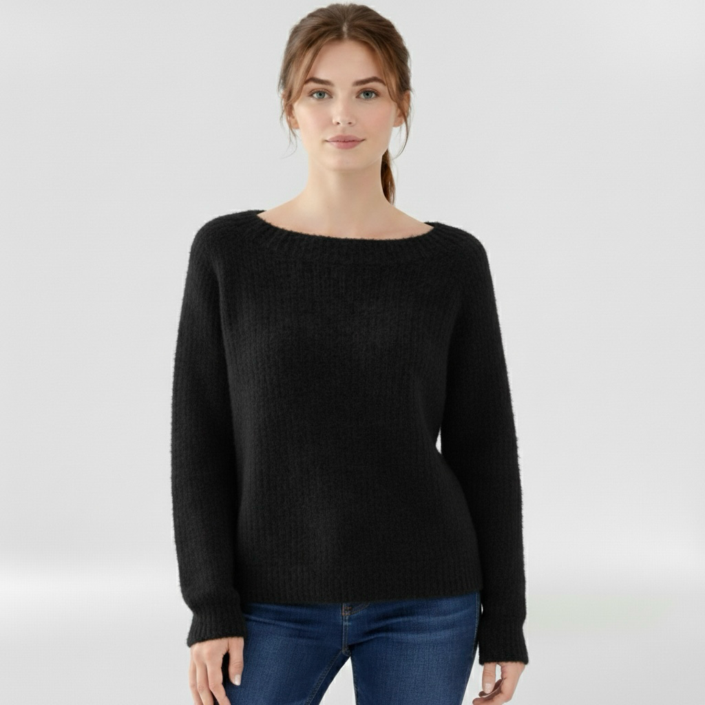 Dámský svetr s kulatým výstřihem a dlouhými rukávy pro každodenní nošení